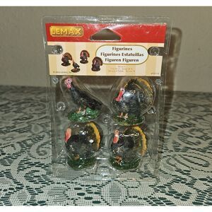 Lemax Turkey Figurine Village Accessories (Set of 4)